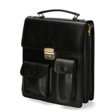 Tancredi Borsa da lavoro unisex in pelle Vera pelle 7013-NERO BLACK Gave Lux