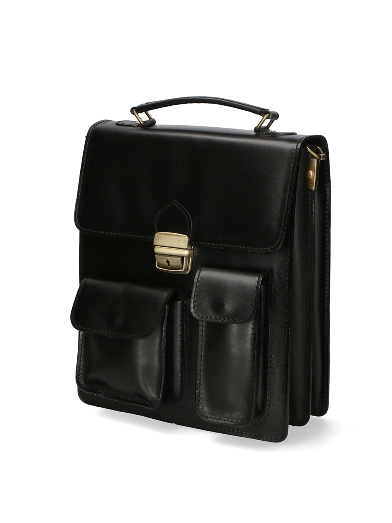Tancredi Borsa da lavoro unisex in pelle Vera pelle 7013-NERO BLACK Gave Lux