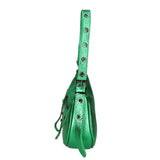 Gloria Borsa a mano da donna Vera pelle 05708-L028 VERDE MEDIO Gave Lux