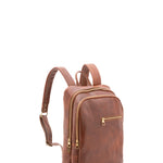 Zaino in vera pelle unisex 100% cotone 4316-MARRONE Alessia Firenze