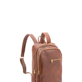 Zaino in vera pelle unisex 100% cotone 4316-MARRONE Alessia Firenze