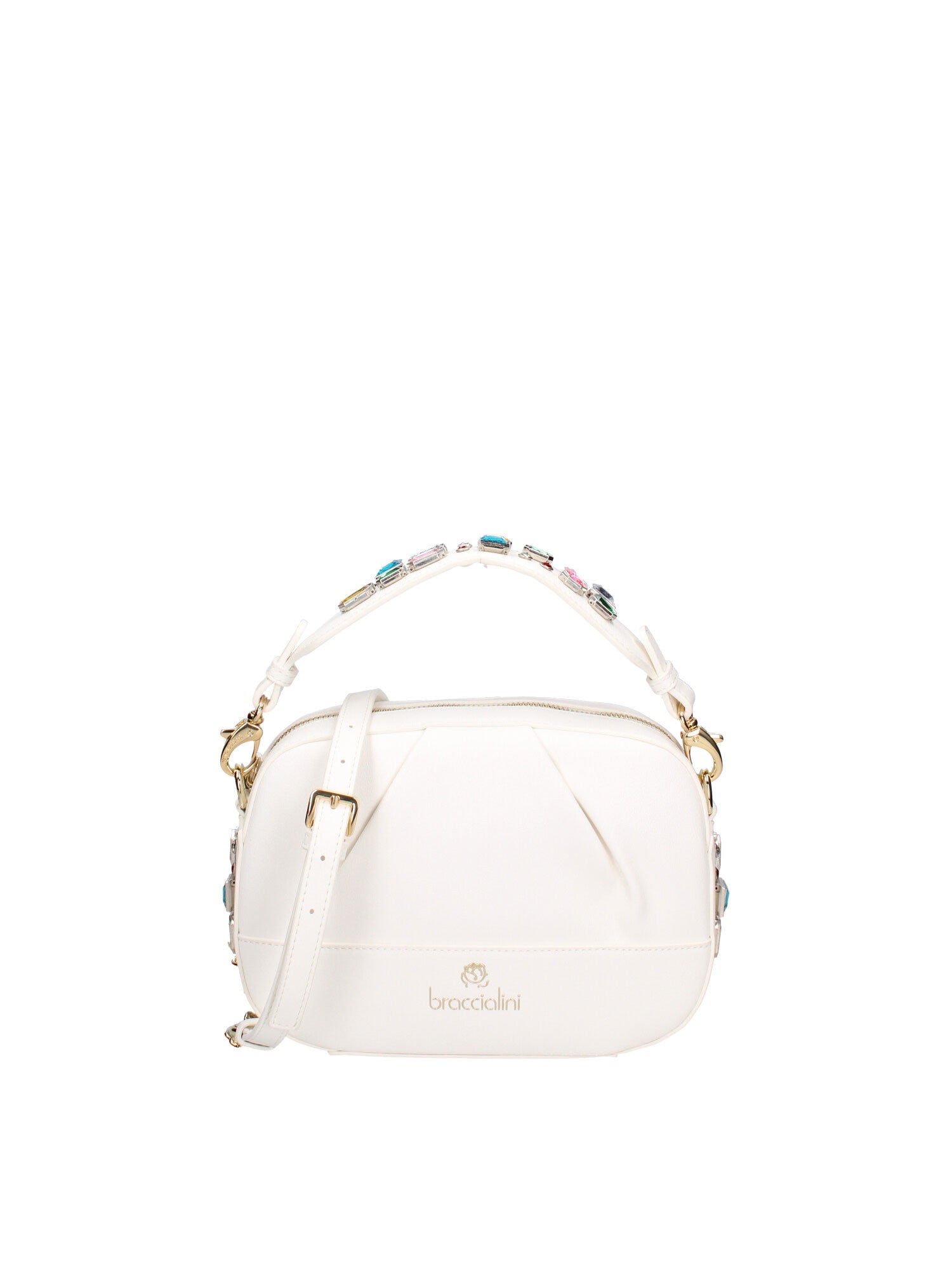 Aurielle Borsa a Spalla da Donna 100% Poliuretano B17176-BIANCO Braccialini