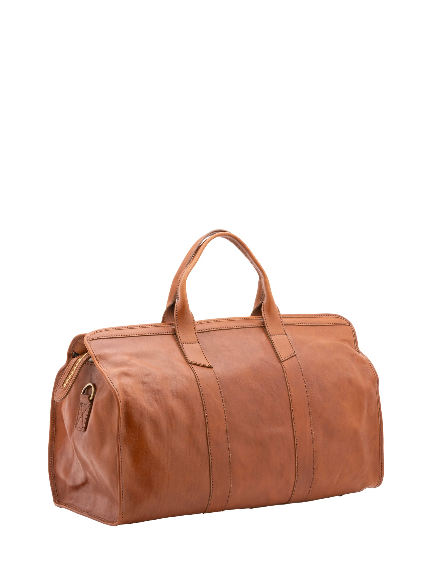 Borsa da viaggio unisex in vera pelle 100% cotone 4091-MIELE Alessia Firenze