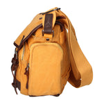 Mia Borsa a tracolla unisex Canvas e vera pelle ZG3003-CUOIO COGNAC Gave Lux