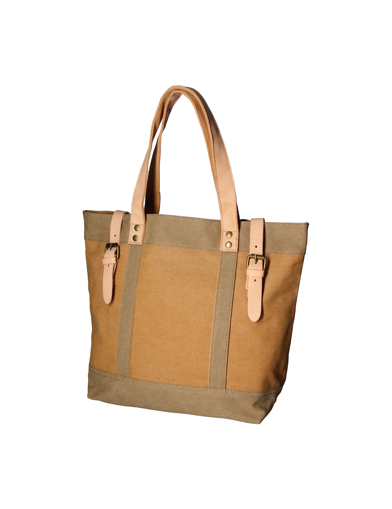 Maura Borsa a mano unisex Canvas e pelle ZG3012-CUOIO COGNAC Gave Lux