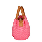 Allegra Borsa a mano da donna Pelle e Paglia 05116-308 BARBIE CUOIO S44 Gave Lux
