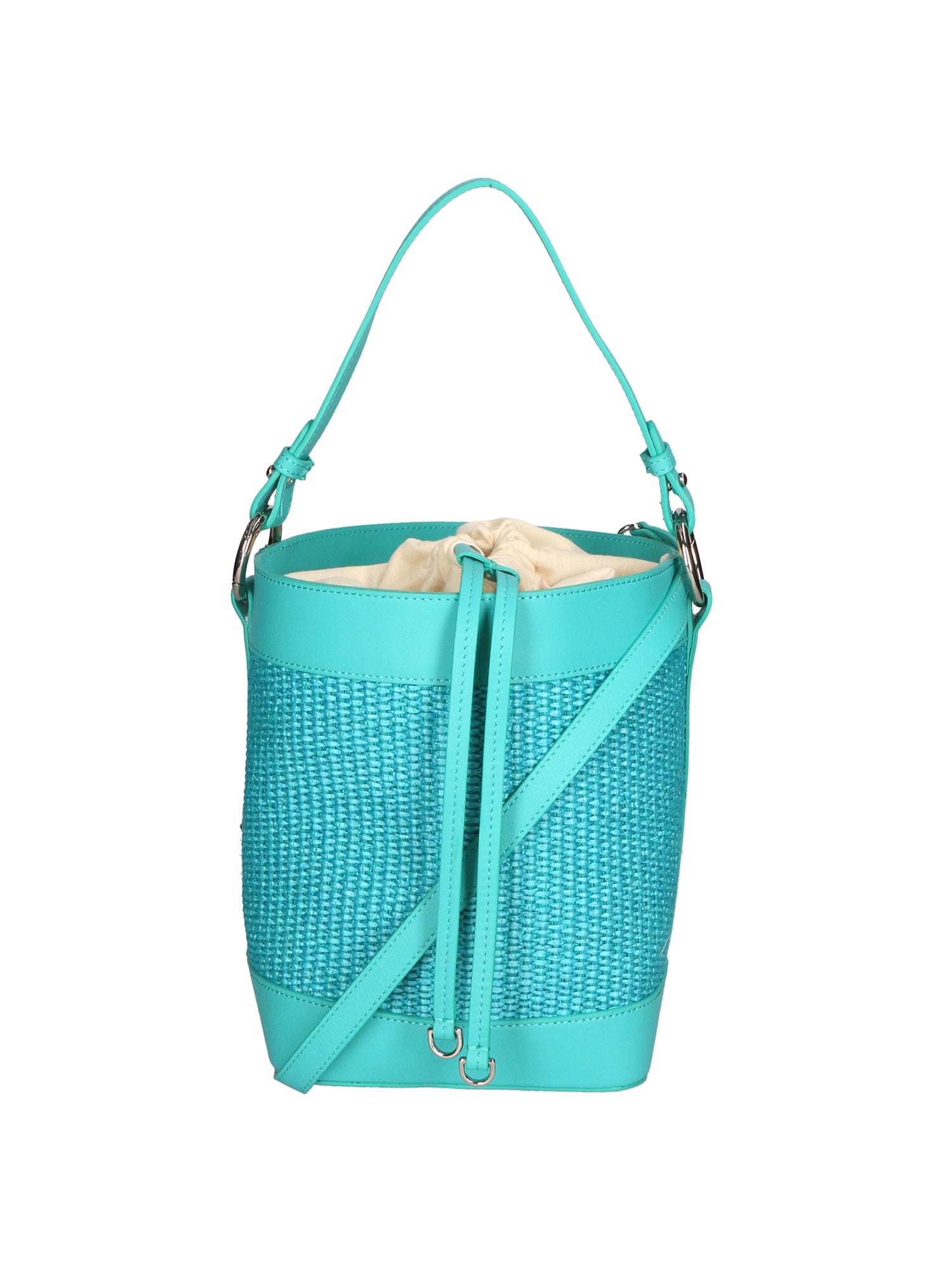 Borsa a secchiello da donna Misto pelle e tessuto MYB-05165-SS-179+S31 TIFFANY My Best Bag
