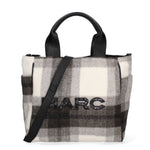Borsa a mano da donna Lana e Tessuto MARC-BAG-TARTAN-GLACIER GRAY Marc Ellis