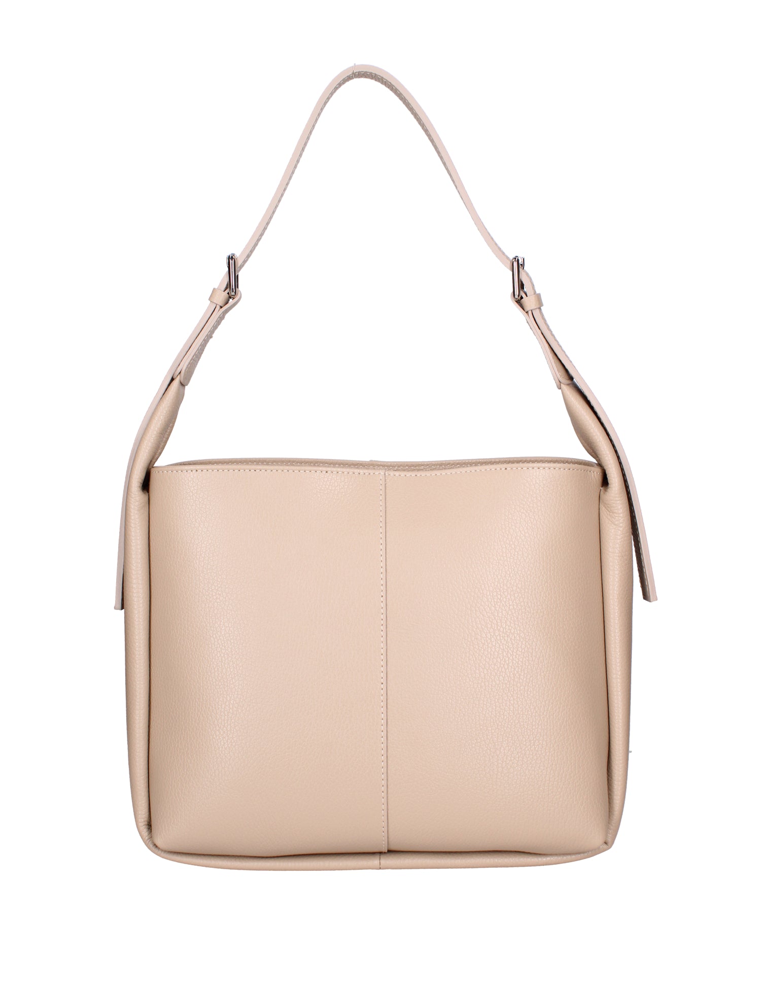 Borsa a spalla da donna Misto pelle e tessuto 07157-D05 CAPPUCCINO Roberta Rossi