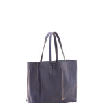 Borsa a mano unisex vera pelle Made in Italy 4611-BLU Alessia Firenze