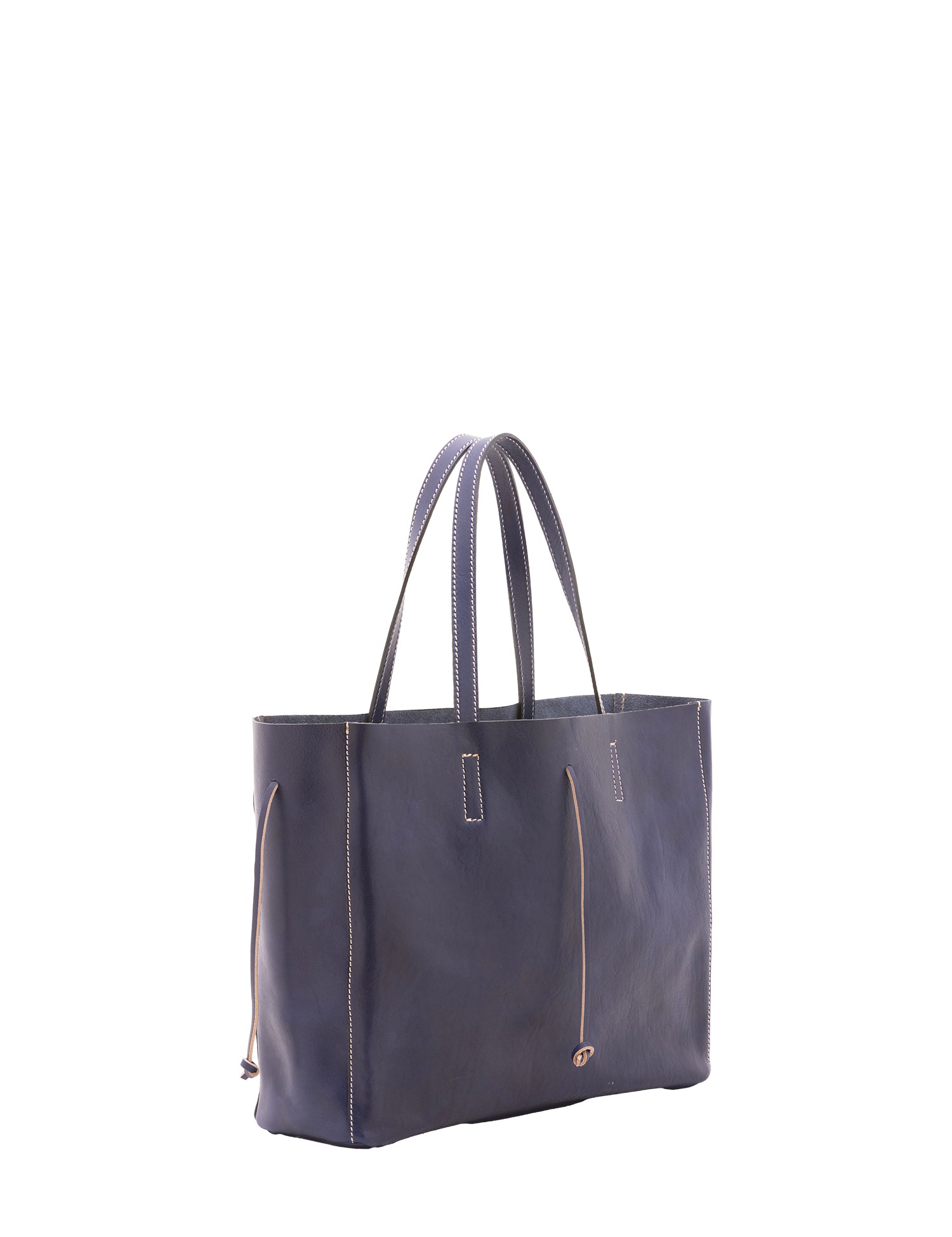 Borsa a mano unisex vera pelle Made in Italy 4611-BLU Alessia Firenze