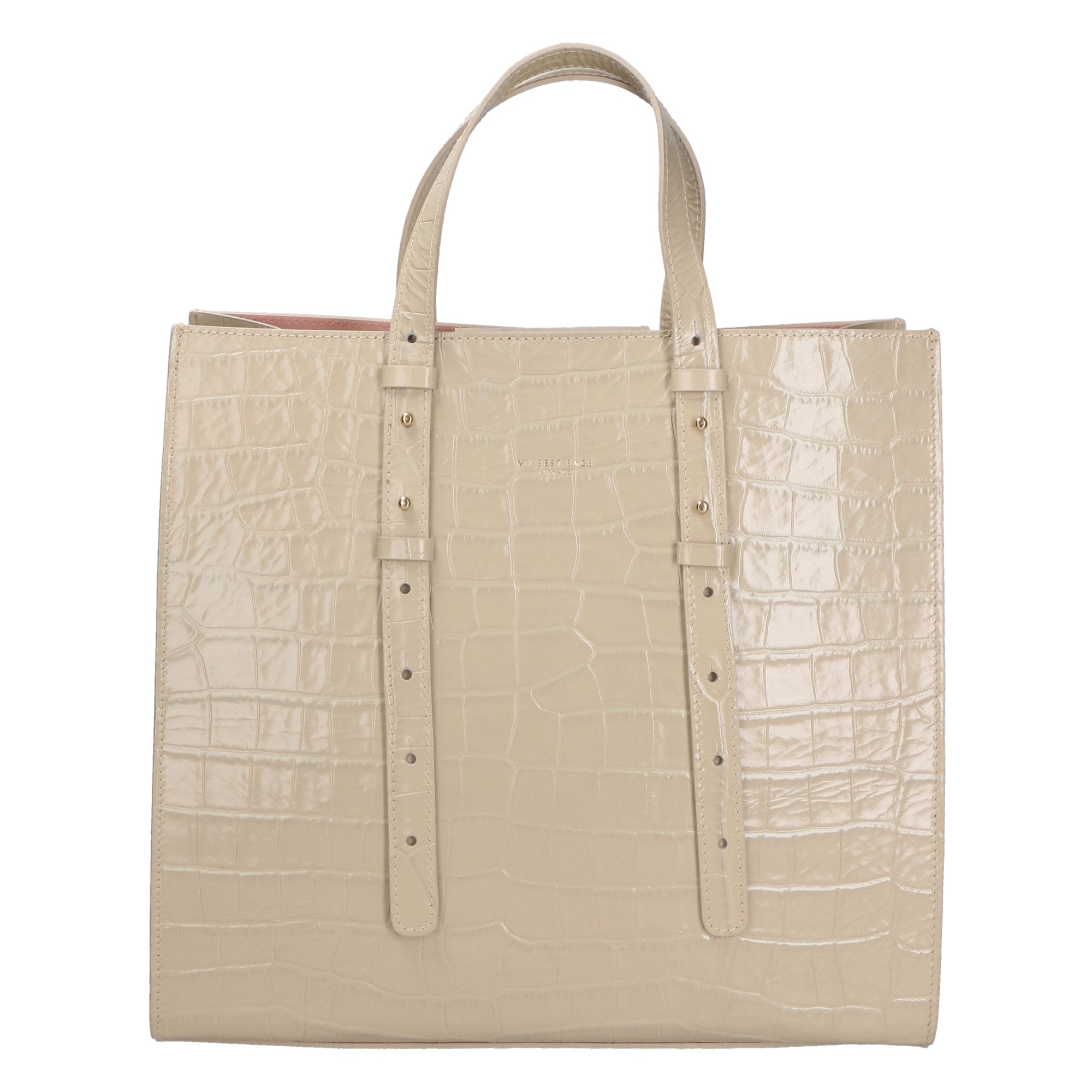 Borsa a mano da donna Vera pelle croco MYB-7004-SSCOCCO-C37 BEIGE BEIGE My Best Bag