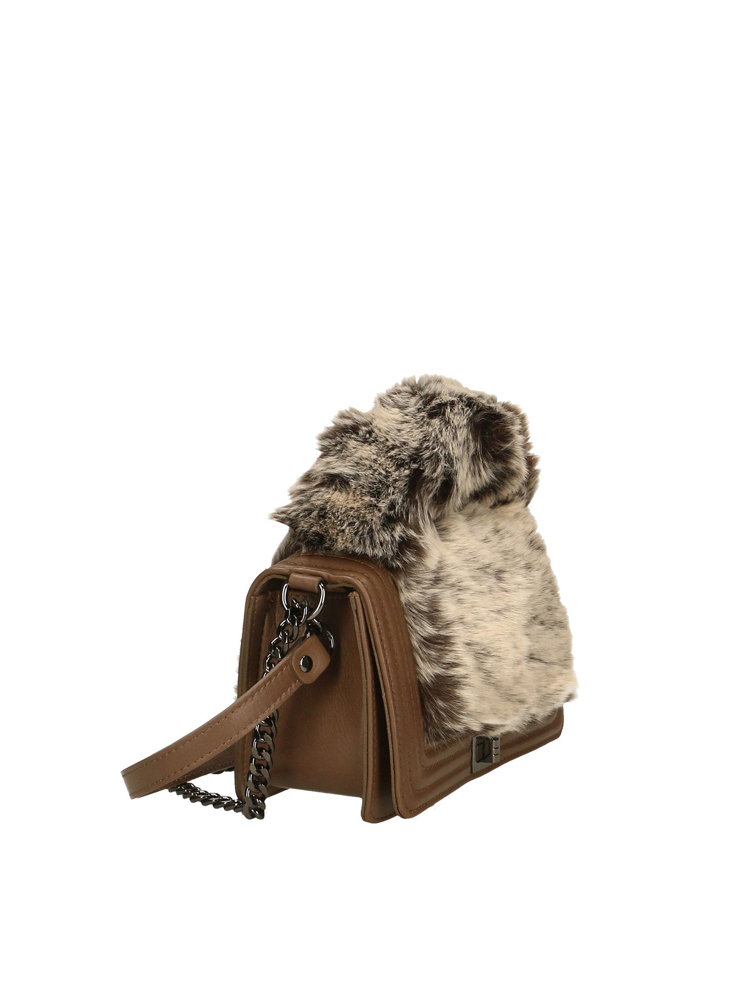 Silvana Pro Borsa a tracolla donna Vera pelle + Calfhair 6599-TAUPE Gave Lux