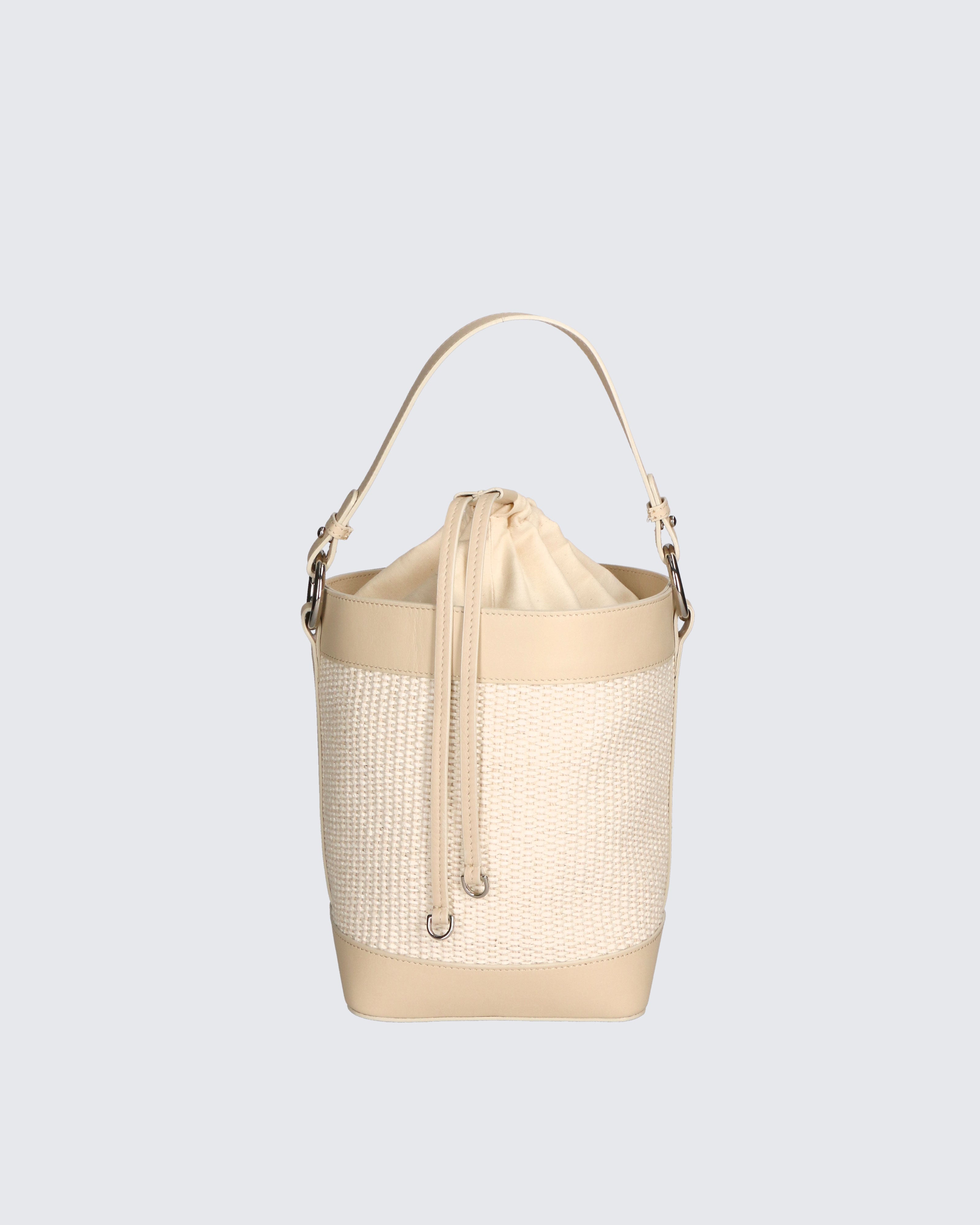 Lisbeth Borsa a secchiello da donna Misto pelle e tessuto 05165-148+S03 BEIGE Gave Lux