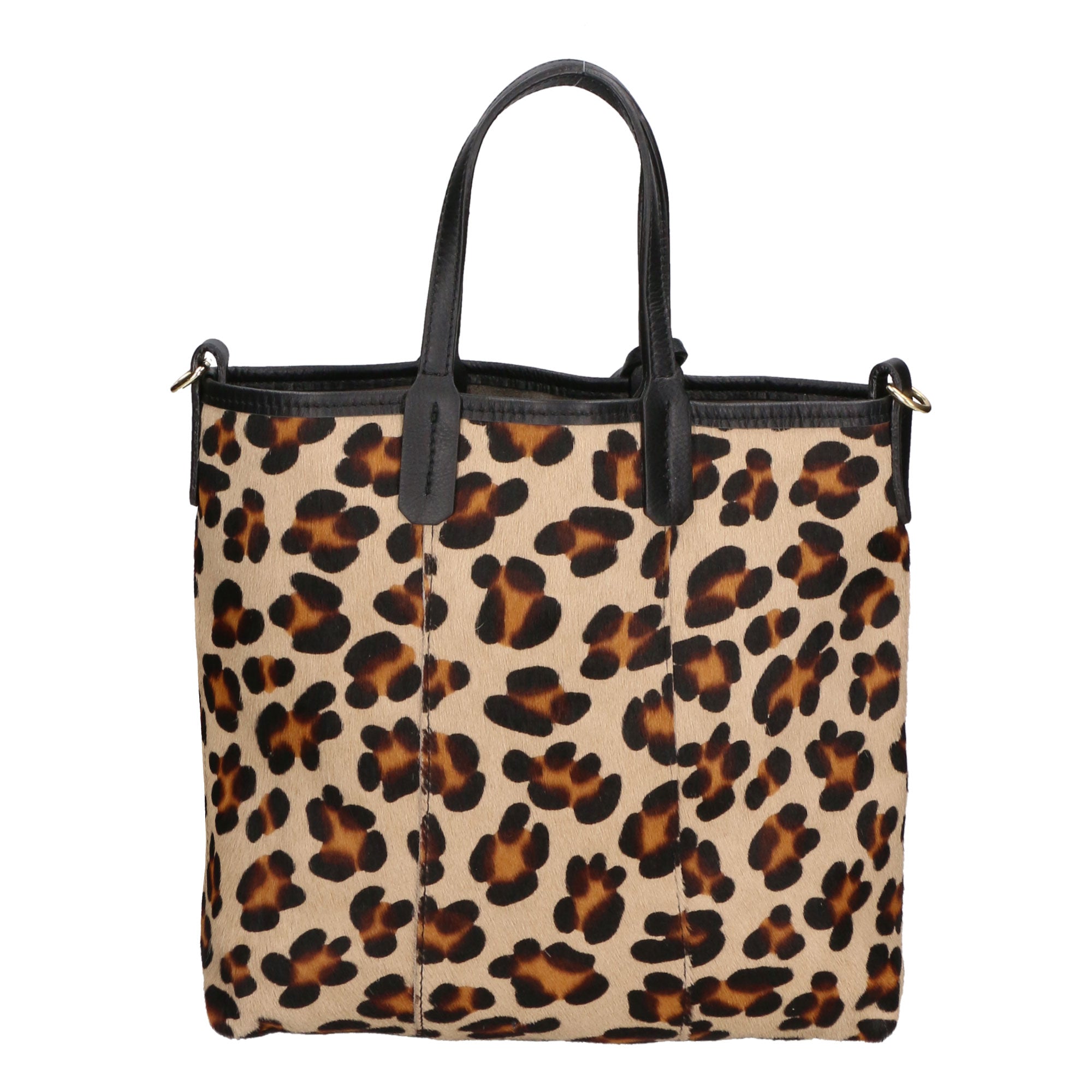 Borsa a mano da donna Vera pelle di cavallino MYB-6038-FW-LEO GRANDE My Best Bag