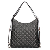 Women's shoulder bag convertible into a backpack in genuine leather Made in Italy 30x31x6 cm