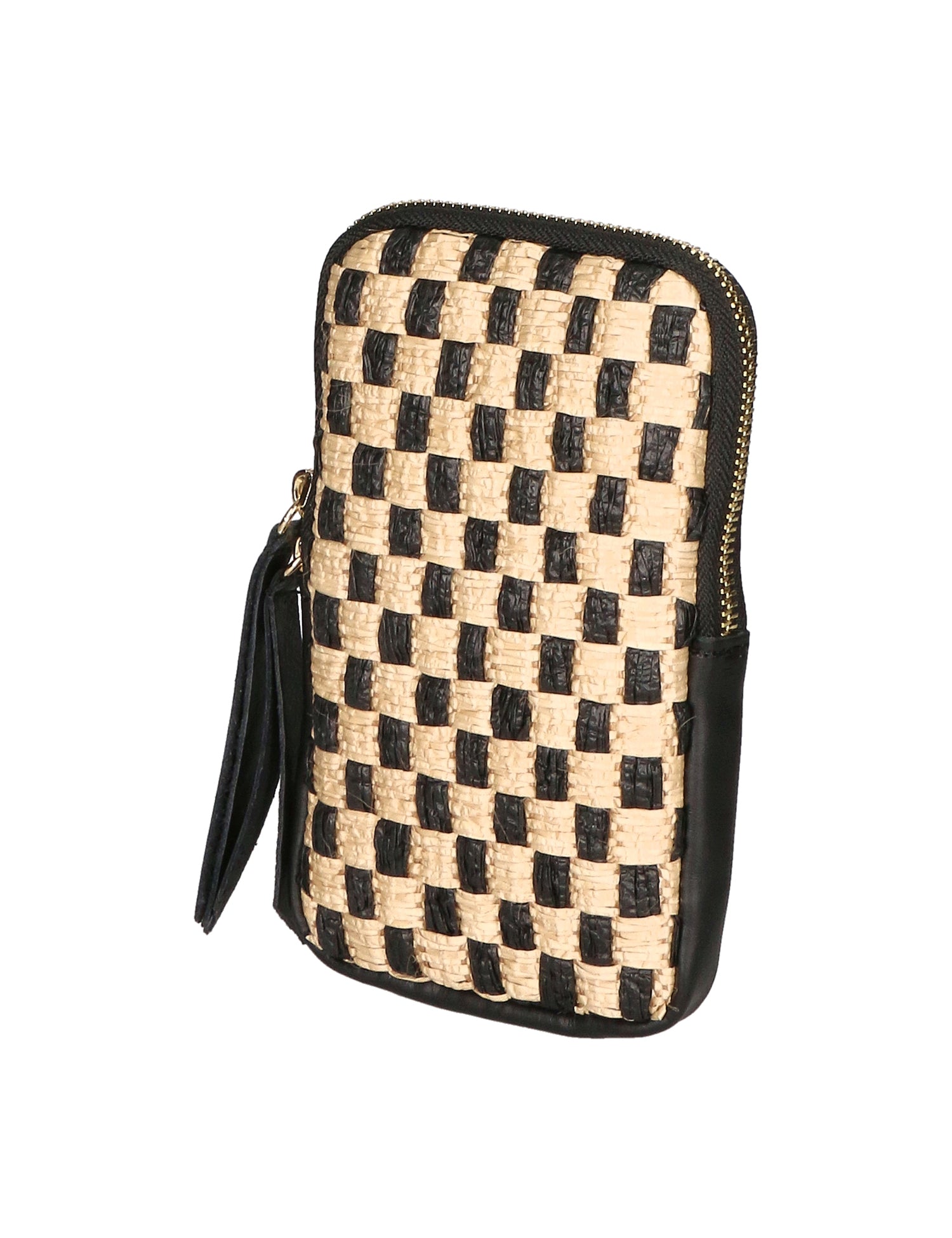 Alessandria Borsa a tracolla da donna Paglia Tabru 05001-NERO BEIGE Gave Lux