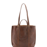 Borsa a spalla unisex in vera pelle Made in Italy 4610-TESTA DI MORO Alessia Firenze