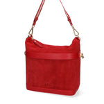 Vera pelle 04163-L130 ROSSO SCURO + SC08 ROSSO Borsa a spalla da donna Elowen Ultra Chiara Ferretti