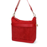 Vera pelle 04163-L130 ROSSO SCURO + SC08 ROSSO Borsa a spalla da donna Elowen Ultra Chiara Ferretti