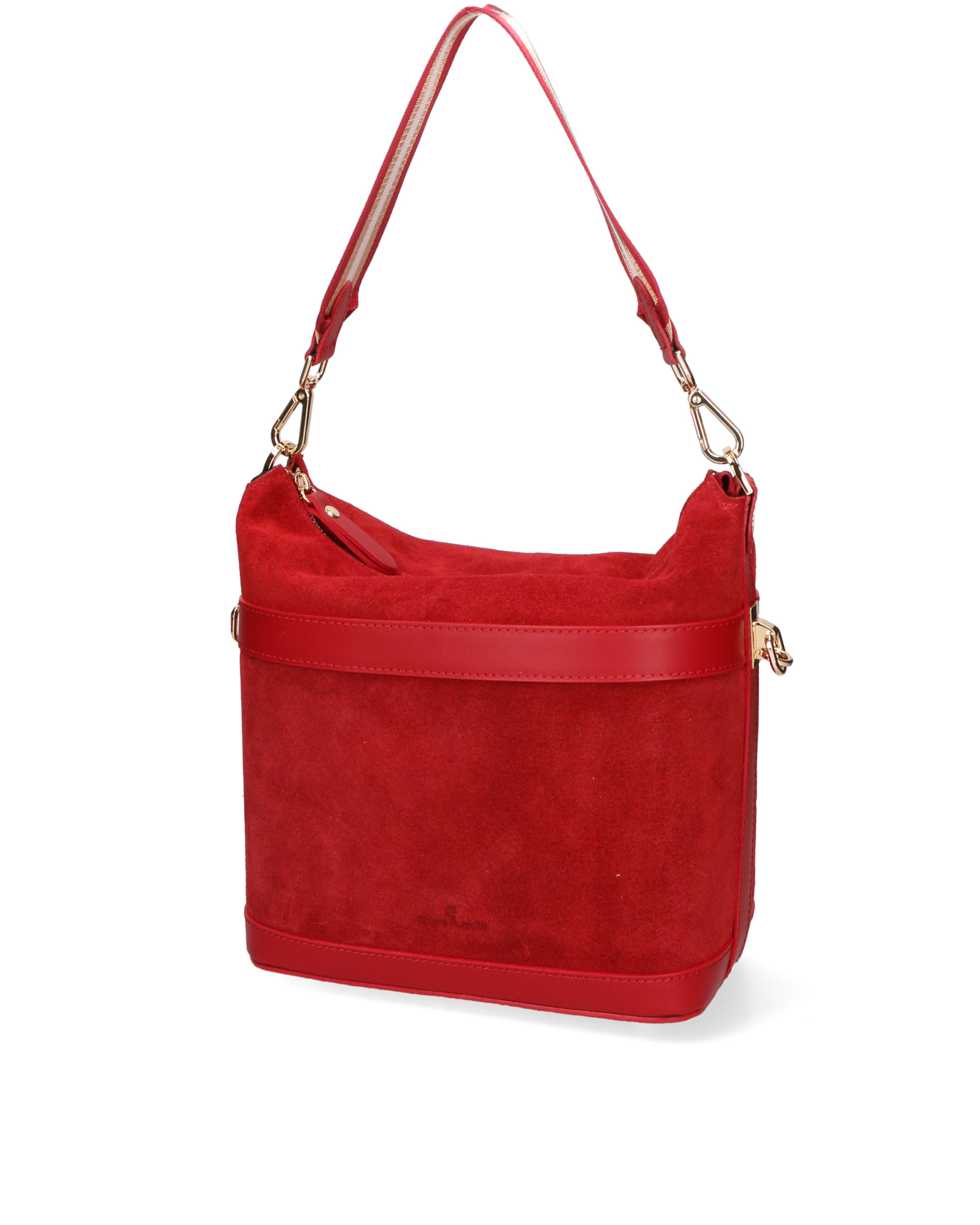 Vera pelle 04163-L130 ROSSO SCURO + SC08 ROSSO Borsa a spalla da donna Elowen Ultra Chiara Ferretti