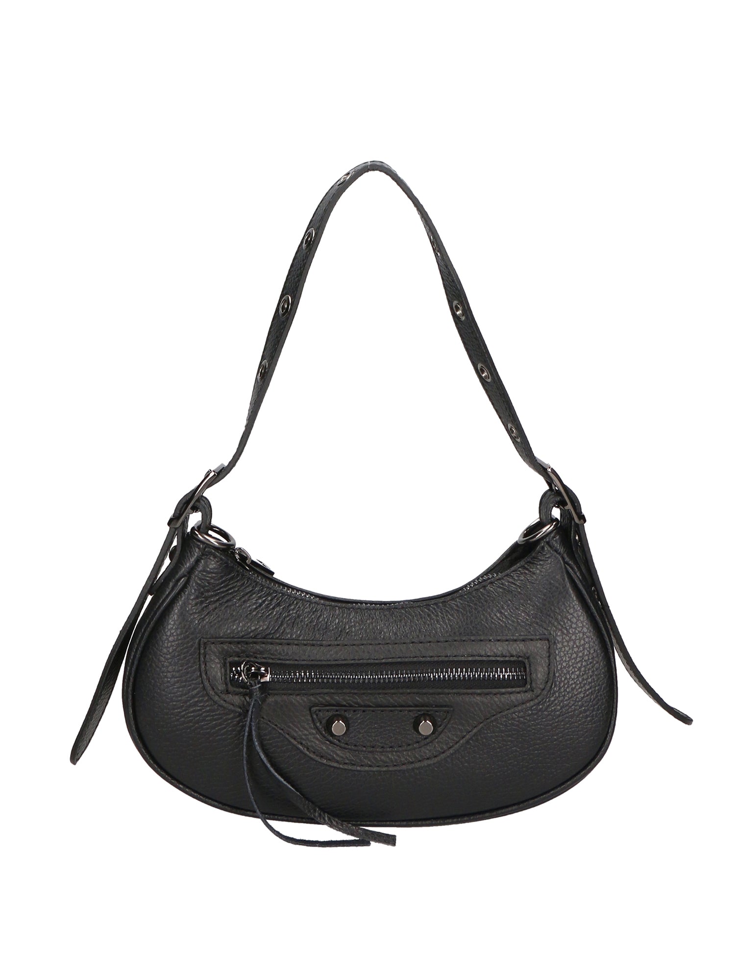 Galatea Borsa a spalla da donna Vera pelle 05708-D28 NERO BLACK Gave Lux