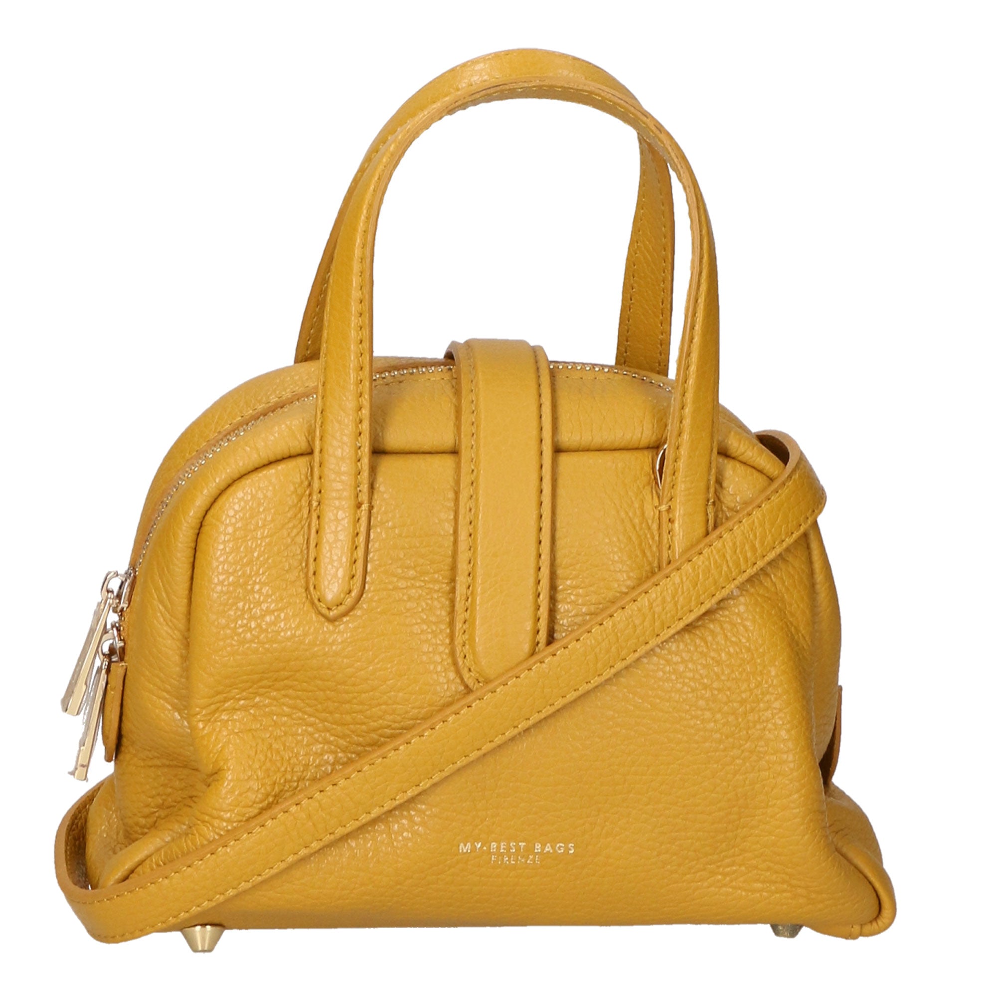 Borsa a mano da donna 100% vera pelle MYB-6008-FW-D36 SENAPE MUSTARD My Best Bag