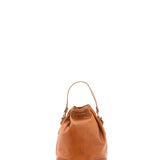 Unisex-Beuteltasche aus echtem Leder, hergestellt in Italien, 24 x 30 x 16 cm