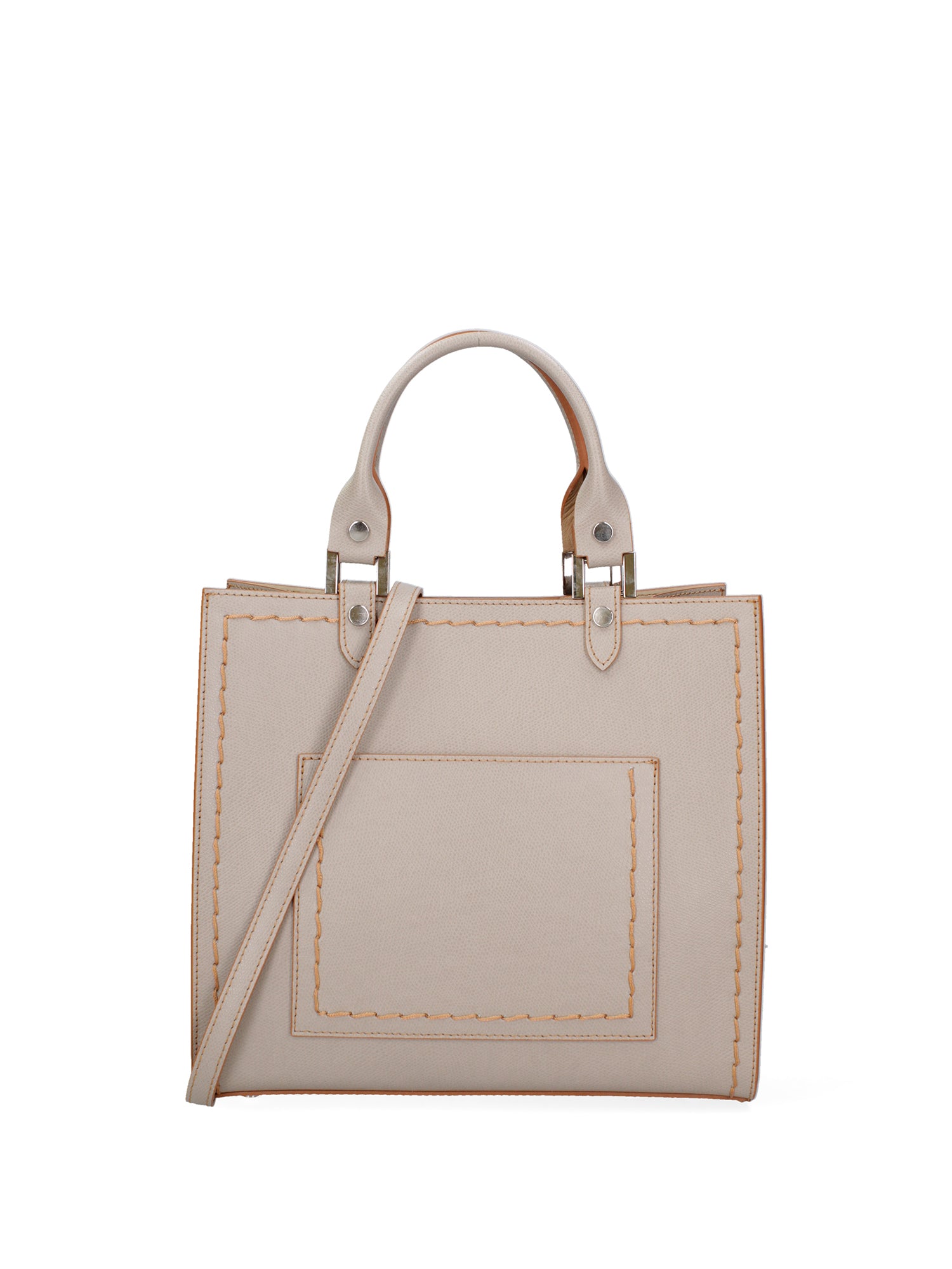 Borsa a mano da donna 100% vera pelle 07262-P 603 TAUPE CHIARO Roberta Rossi