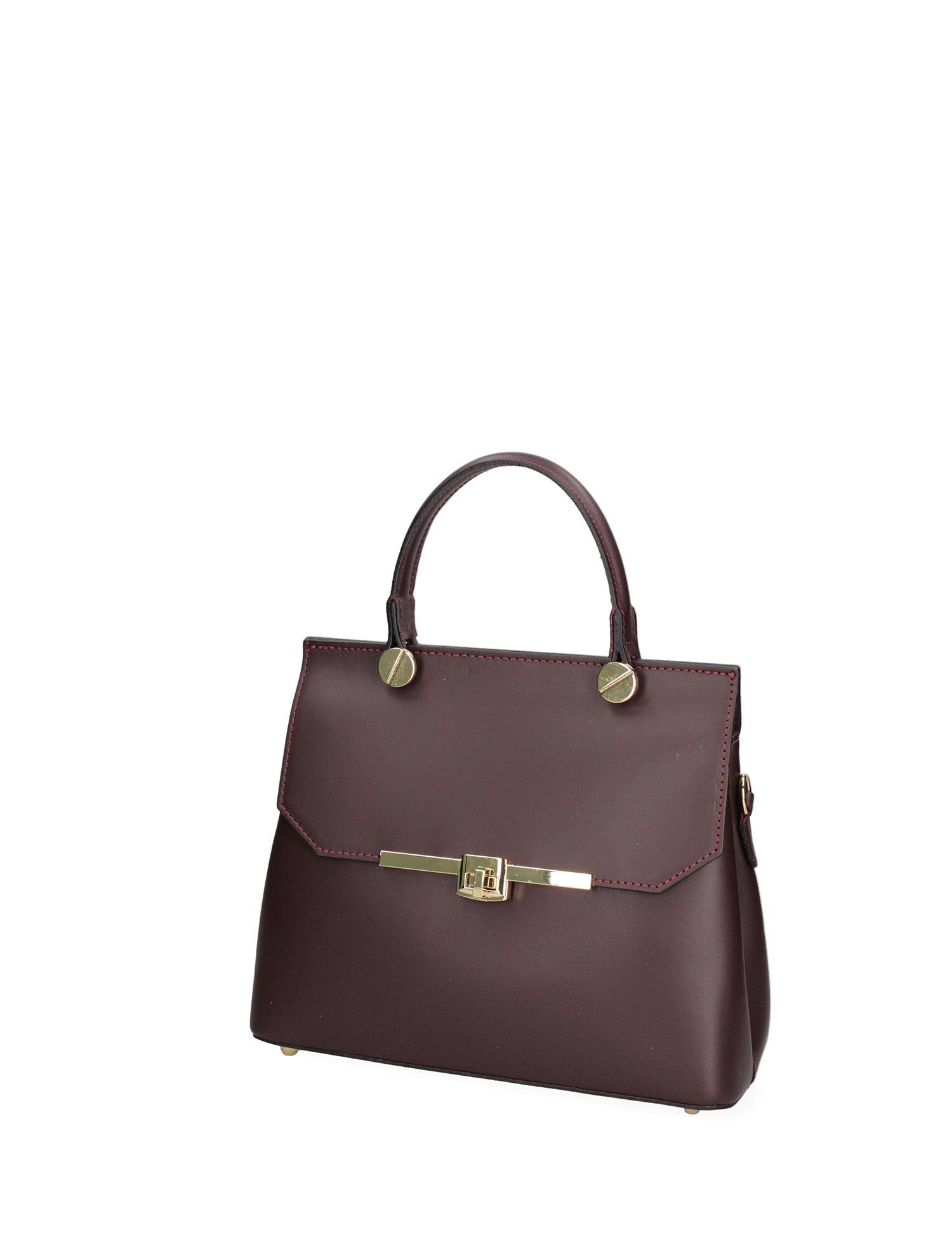 Borsa a mano da donna 100% vera pelle 7708-L133 BORDO' Viola Castellani