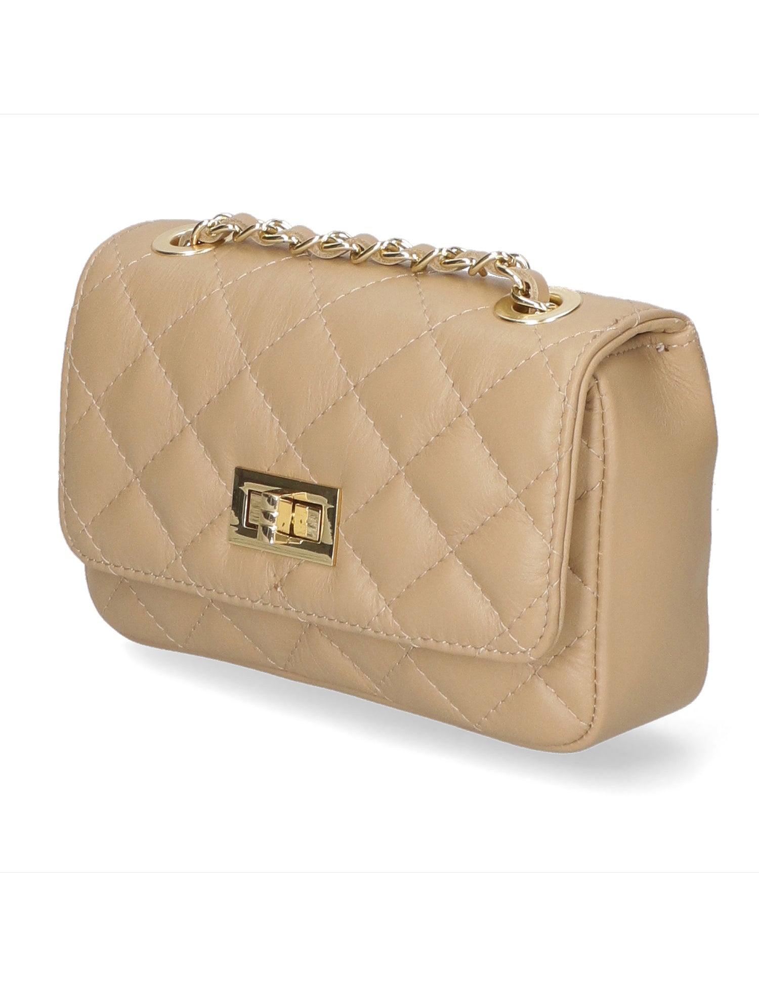 Carolina Borsa a spalla da donna Vera pelle 1073-S40 TAUPE Gave Lux