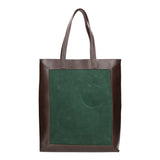 Borsa a mano da donna Pelle e Camoscio MYB-6023-FW-06058 VERDE My Best Bag