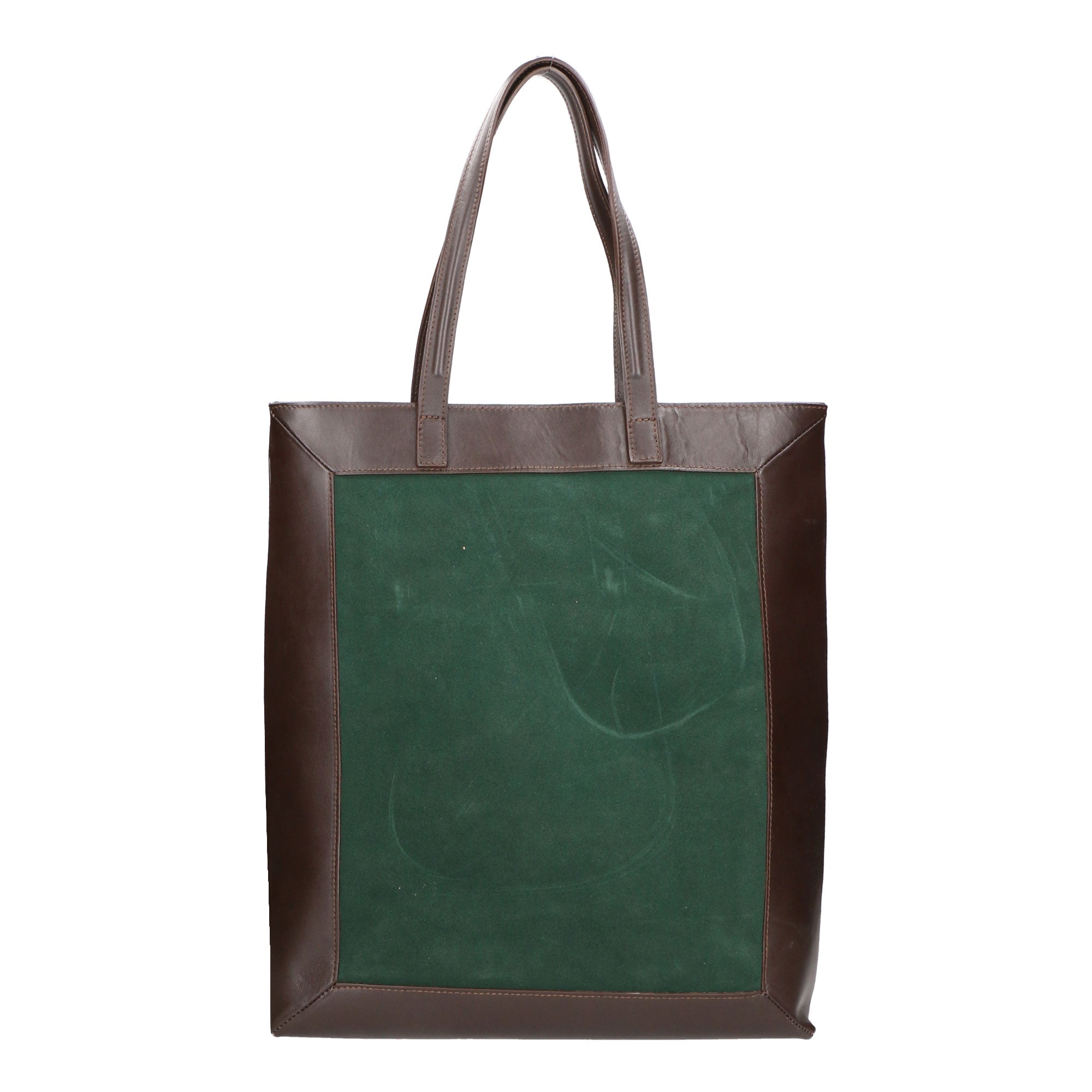 Borsa a mano da donna Pelle e Camoscio MYB-6023-FW-06058 VERDE My Best Bag