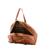 Borsa da viaggio unisex in vera pelle 100% cotone 4589-MIELE Alessia Firenze