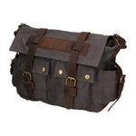 Melania Borsa a spalla unisex Canvas e vera pelle ZG3016-NERO BLACK Gave Lux
