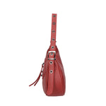 Loredana Borsa a spalla da donna Vera pelle 06548-ROSSO SCURO Gave Lux