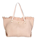 Agnese Borsa Shopper da donna Cotone e pelle 04649-D13 ROSA PINK Gave Lux