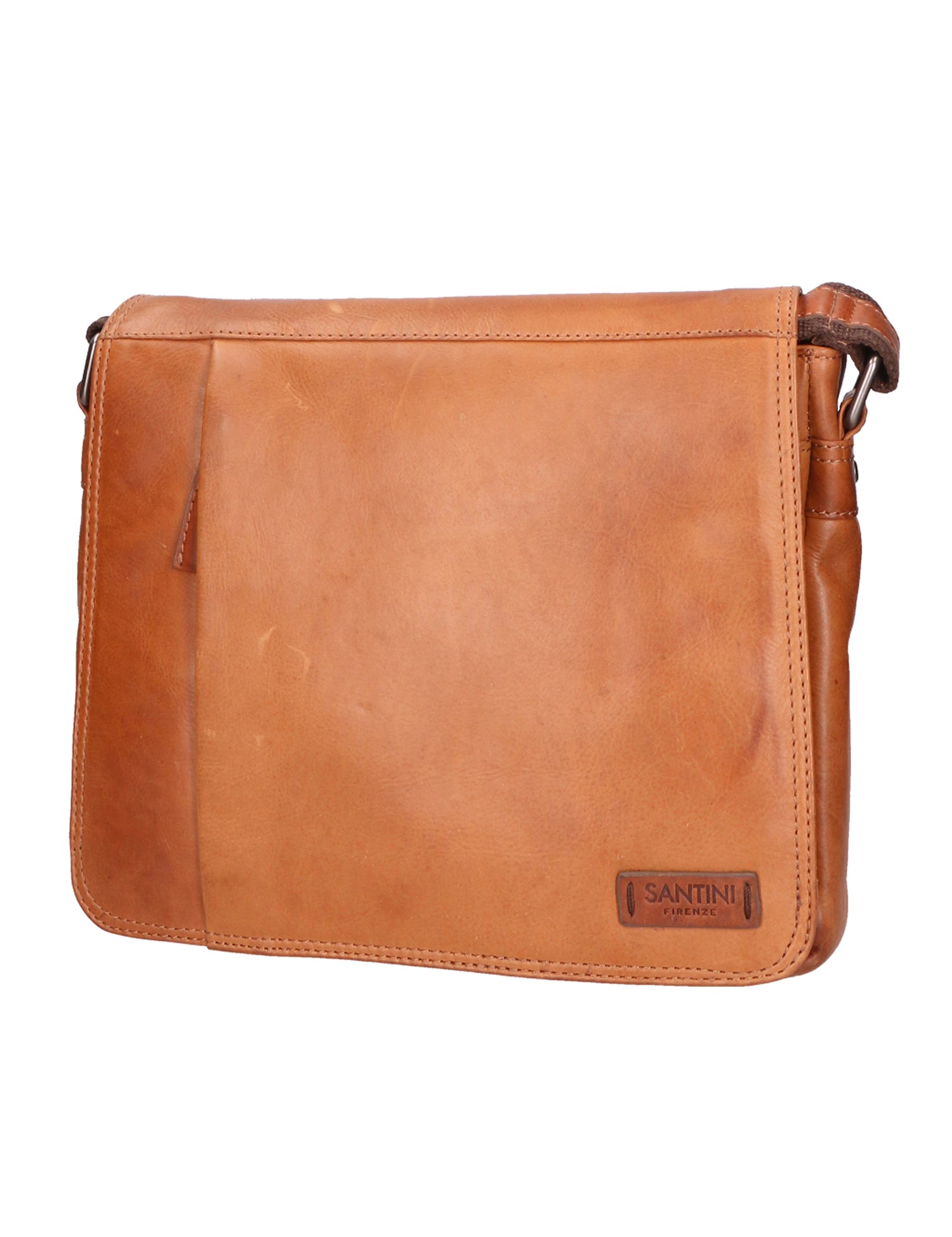 Borsa a tracolla unisex vera pelle 100% pelle SN5862247-TAN Santini Firenze