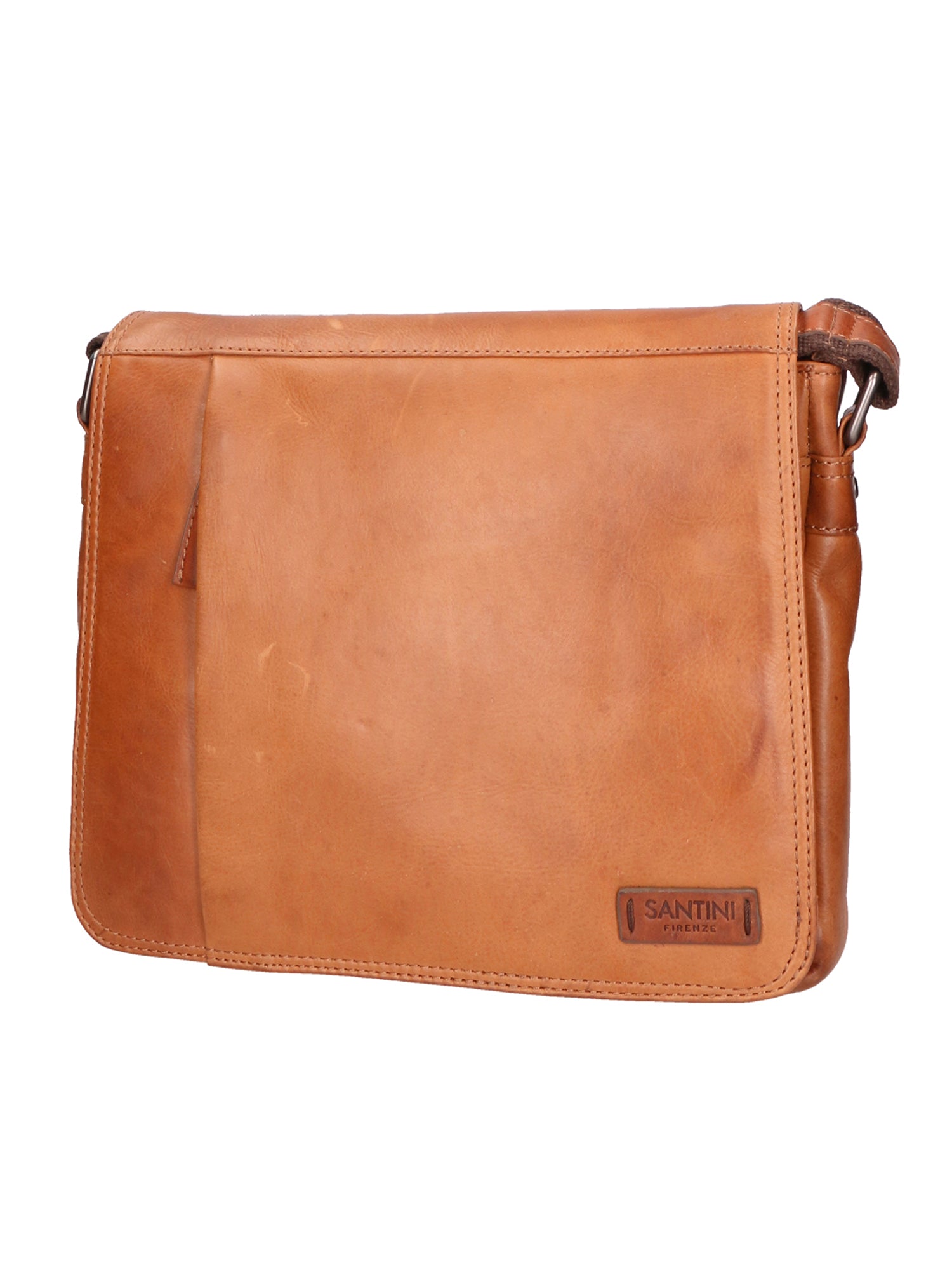 Borsa a tracolla unisex vera pelle 100% pelle SN5862247-TAN Santini Firenze