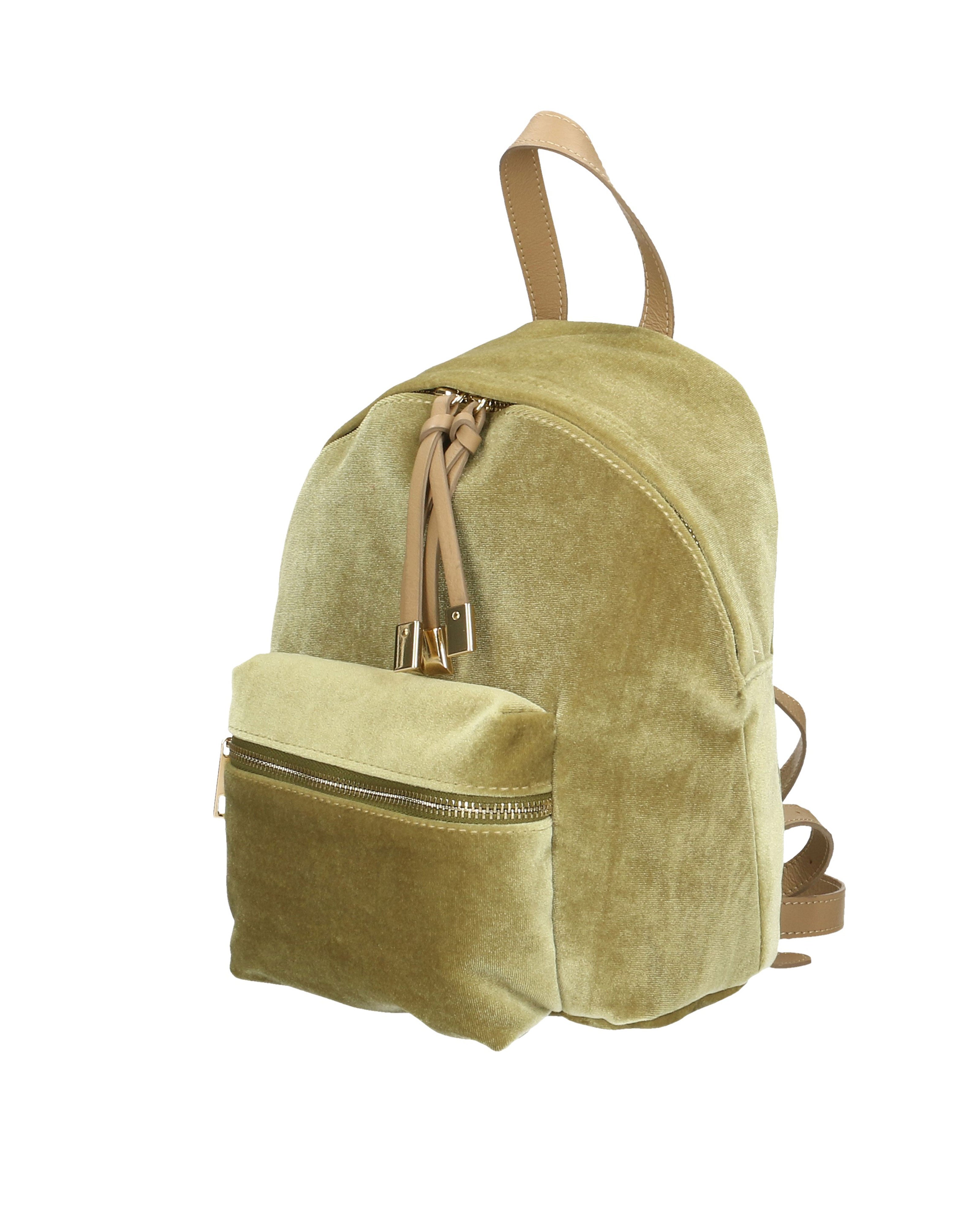 Belluno 8933-VERDE Zaino da donna in velluto Gave Lux