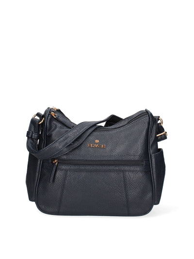 Borsa a tracolla da donna Ecopelle BC1383-D.BLUE