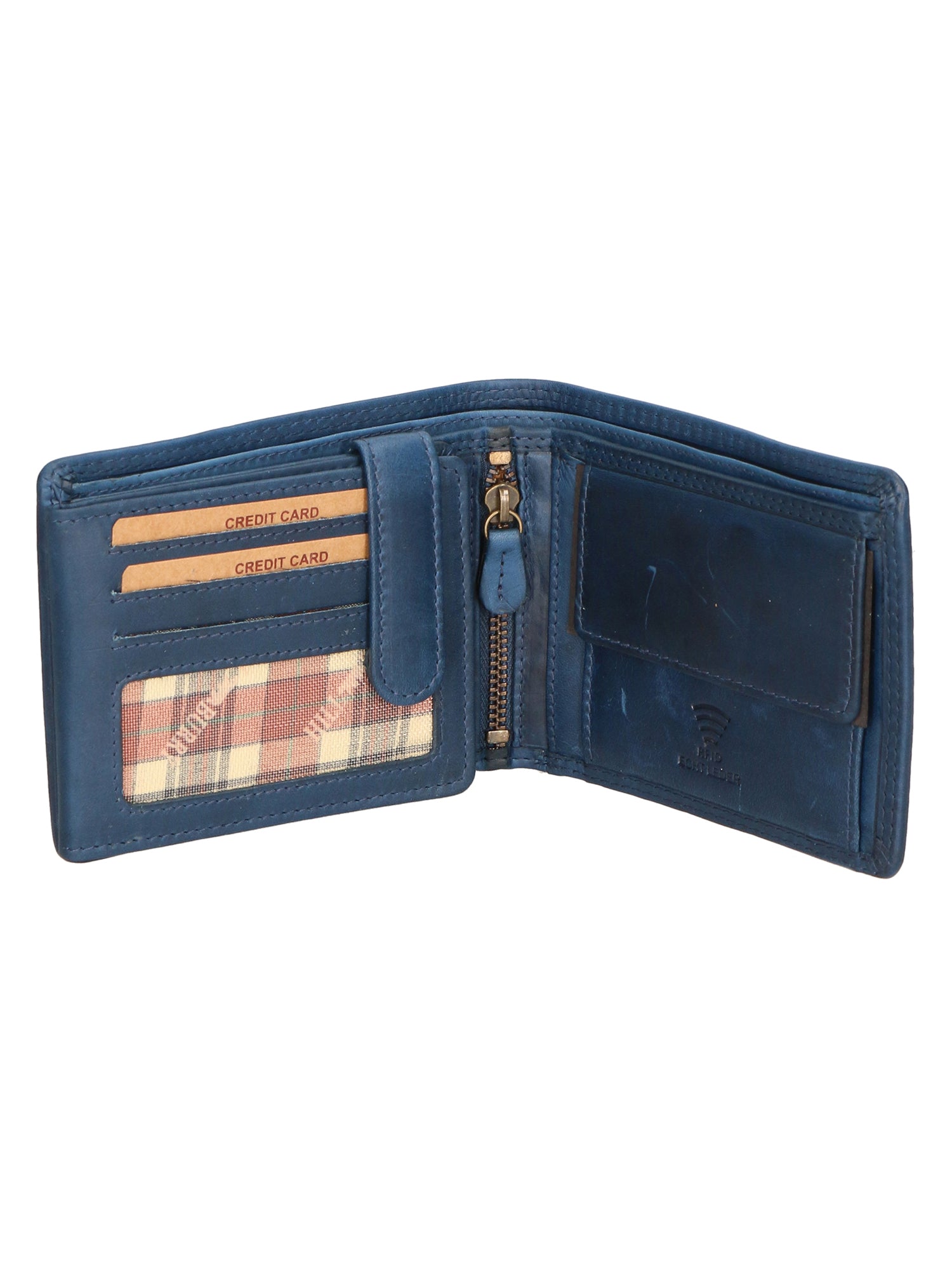 Portafoglio uomo in vera pelle RFID HILB-6404-BLU Hill Burry
