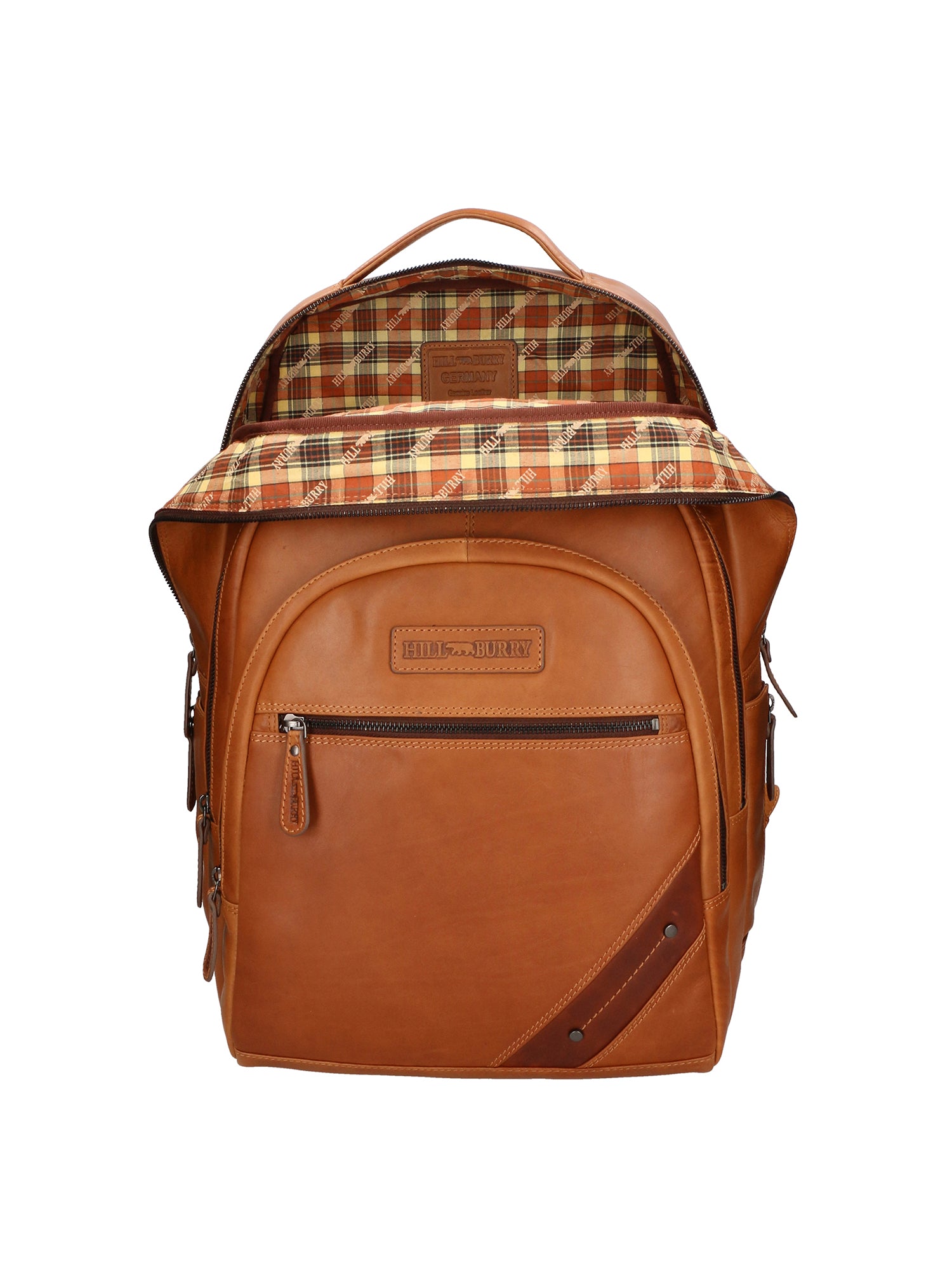 Zaino da uomo in vera pelle RFID HILB-4013-CUOIO Hill Burry
