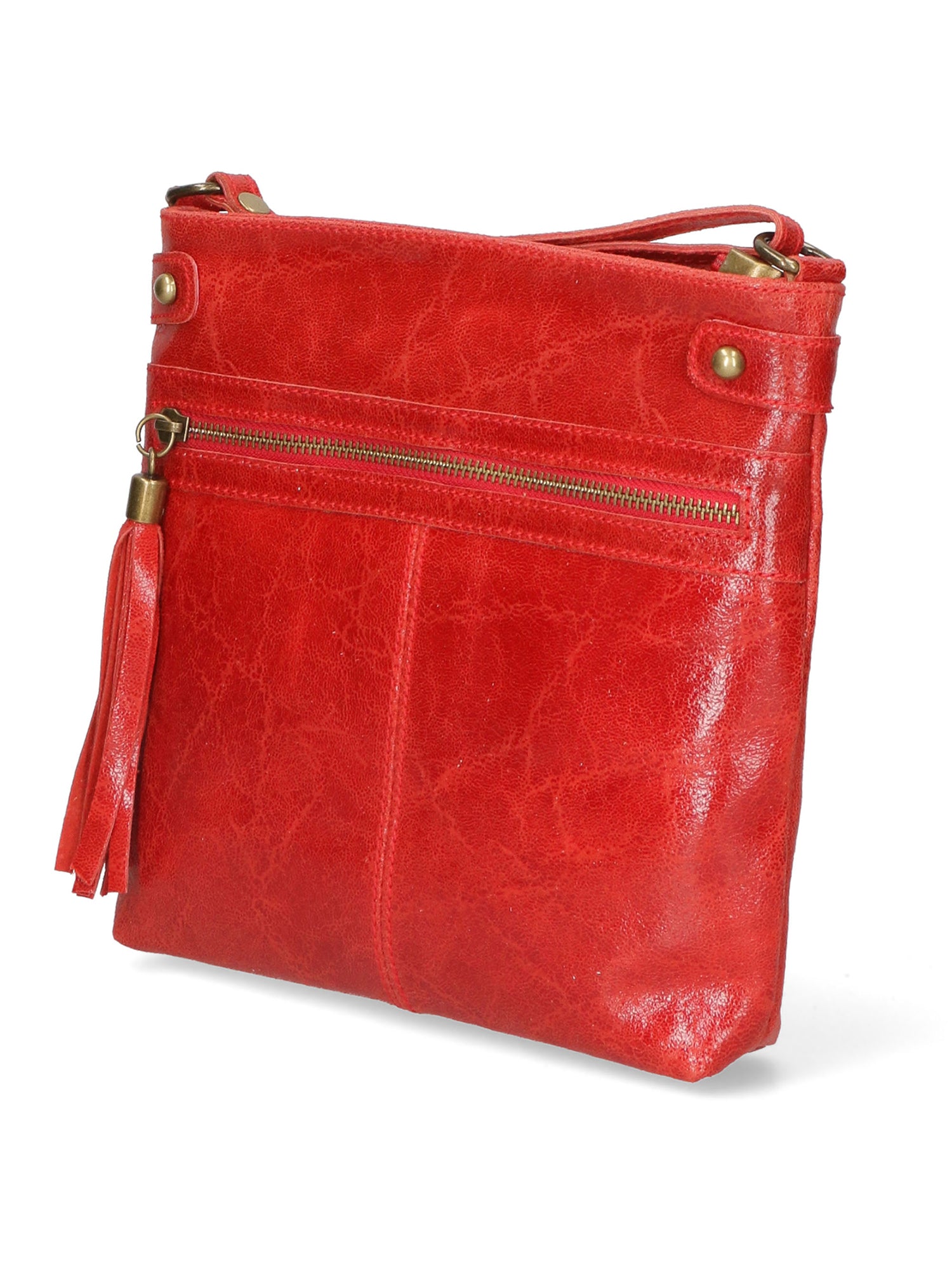 Carmen Borsa a tracolla da donna Vera pelle 10034-ROSSO Gave Lux