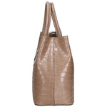 Letizia Borsa a mano da donna Pelle stampata croco 06542-TAUPE SCURO Gave Lux