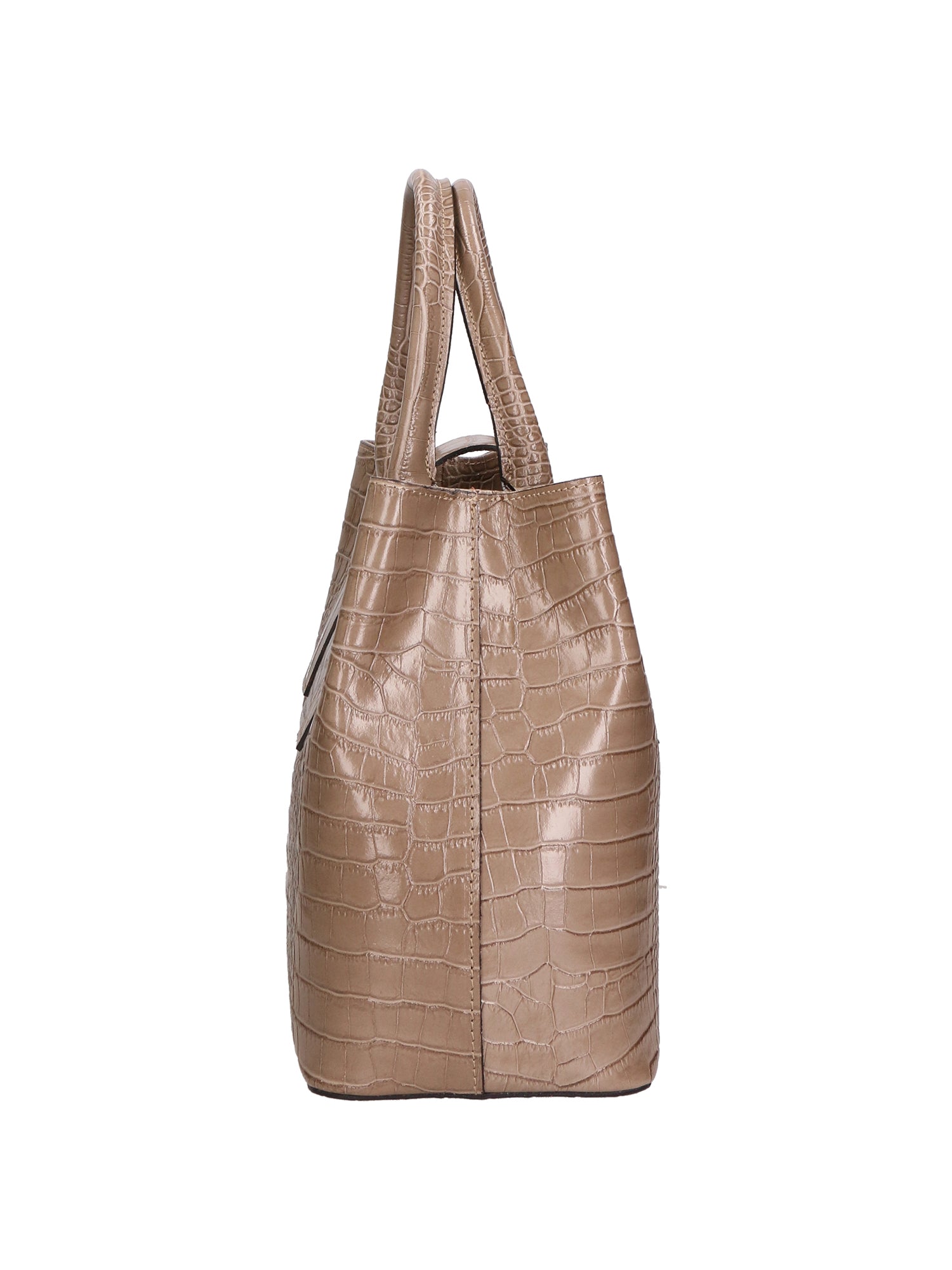 Letizia Borsa a mano da donna Pelle stampata croco 06542-TAUPE SCURO Gave Lux