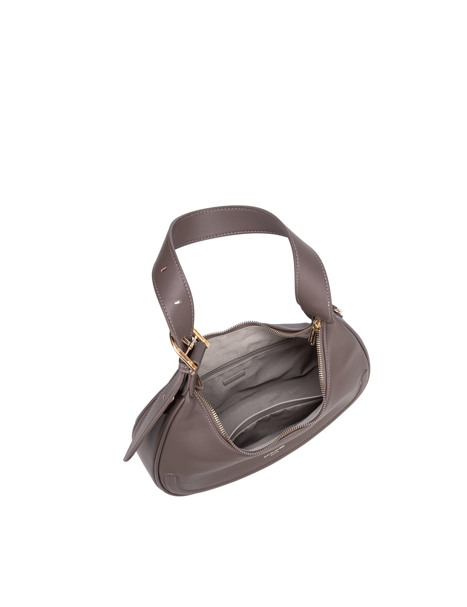 Borsa a Spalla in 100% Pu Vegan Leather Grigio