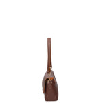 Wally Borsa a spalla da donna Vera pelle 06869-D223 cioccolato Gave Lux
