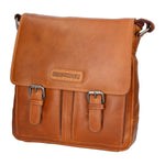 Borsa a tracolla da uomo 100% vera pelle HILB-3076-CUOIO Hill Burry