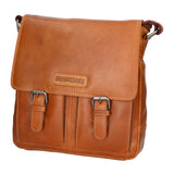 Borsa a tracolla da uomo 100% vera pelle HILB-3076-CUOIO Hill Burry